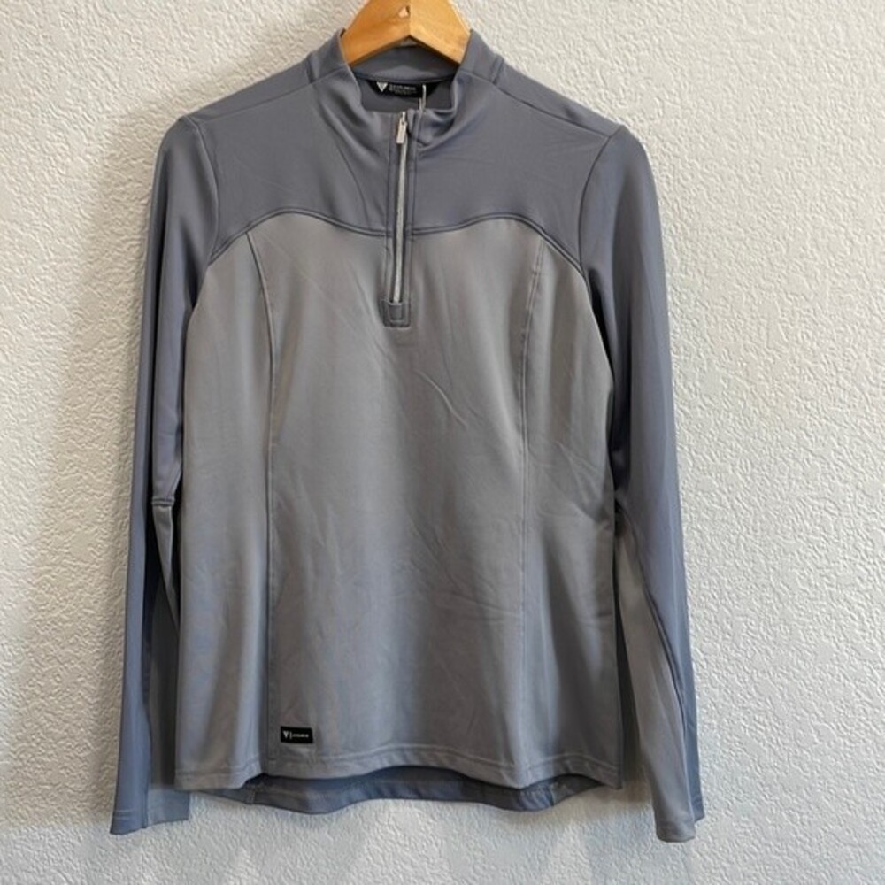 NEW Levelwear Bayshore Active Midlayer Quarter Zip in Pebble Gray Size Small - Picture 3 of 10
